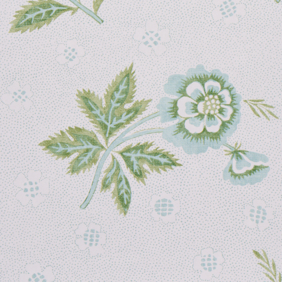Colline Leaf & Aqua wallpaper by Schumacher, 5014221 — view 3 - Schumacher Wallpaper