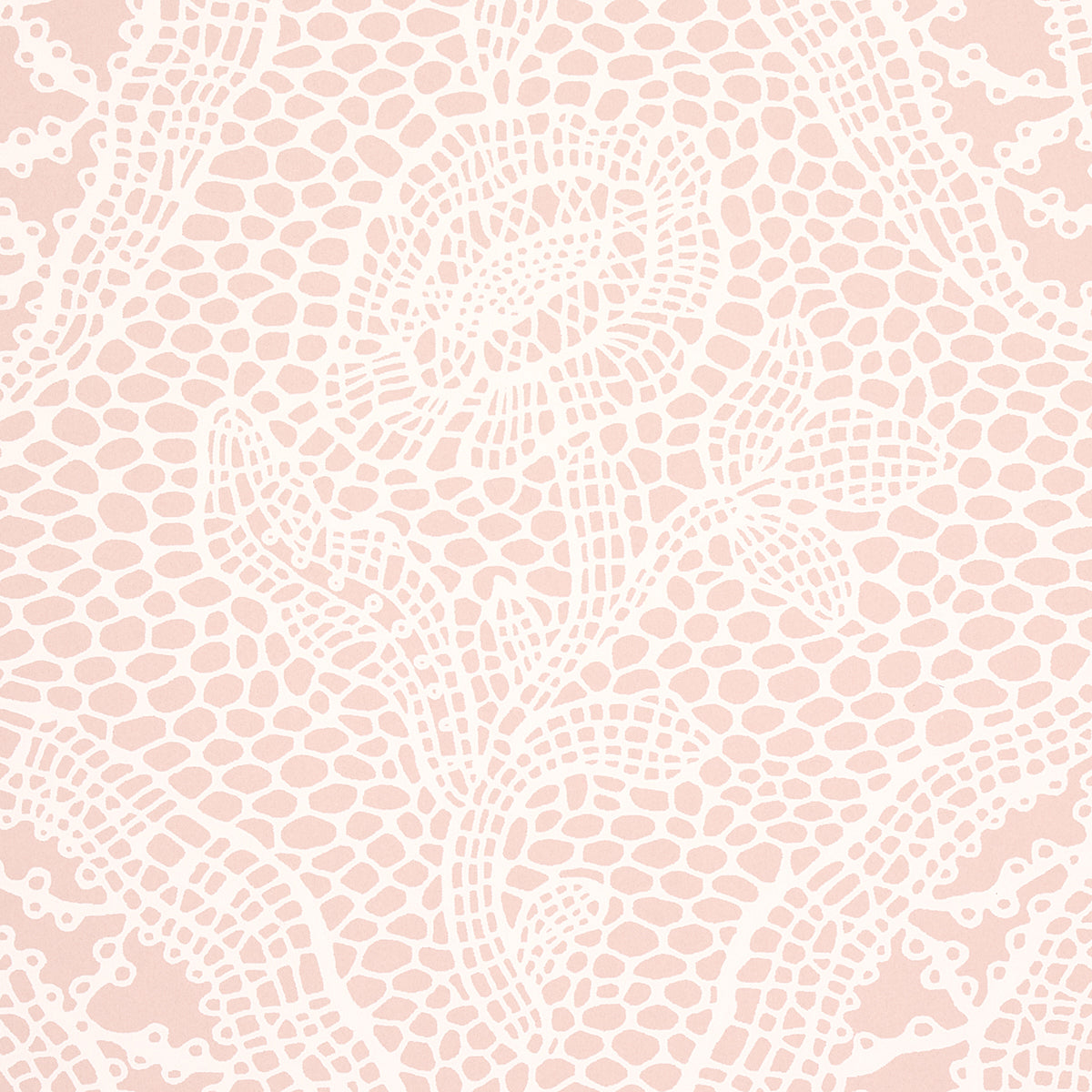 Cosette Lace Blush wallpaper by Schumacher, 5014720 — view 3 - Schumacher Wallpaper