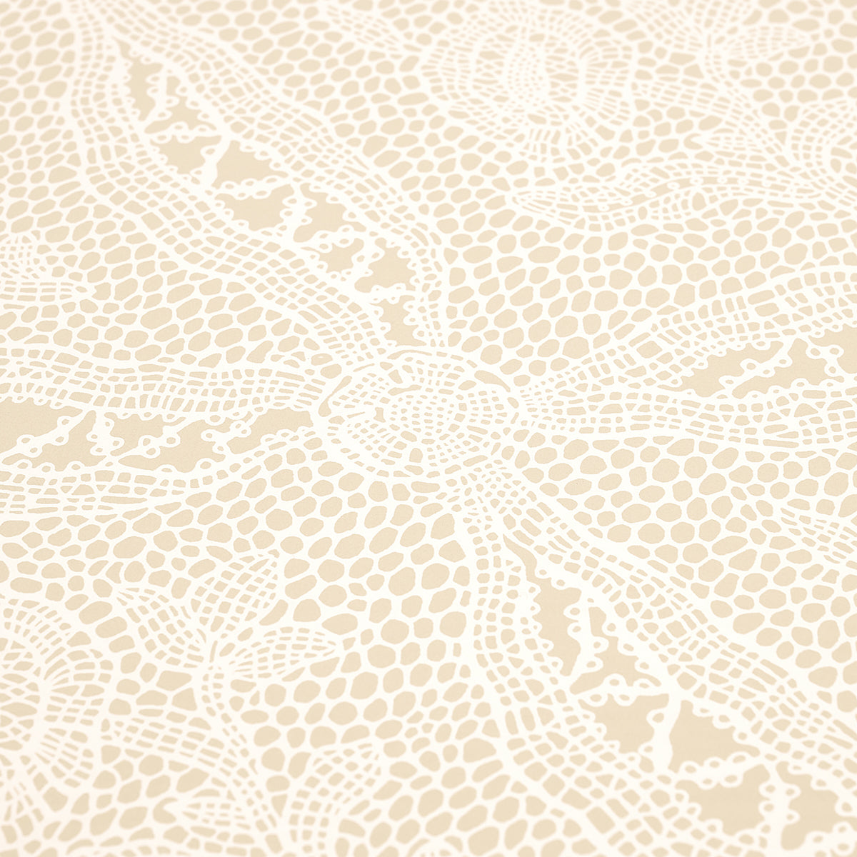 Cosette Lace Sand wallpaper by Schumacher, 5014721 — view 4 - Schumacher Wallpaper