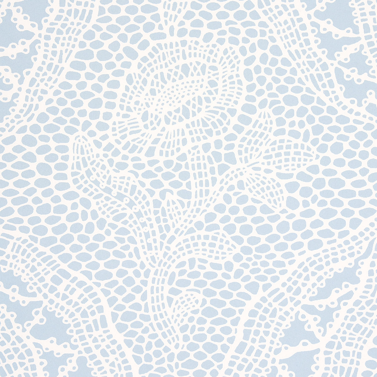 Cosette Lace Cornflower wallpaper by Schumacher, 5014722 — view 3 - Schumacher Wallpaper