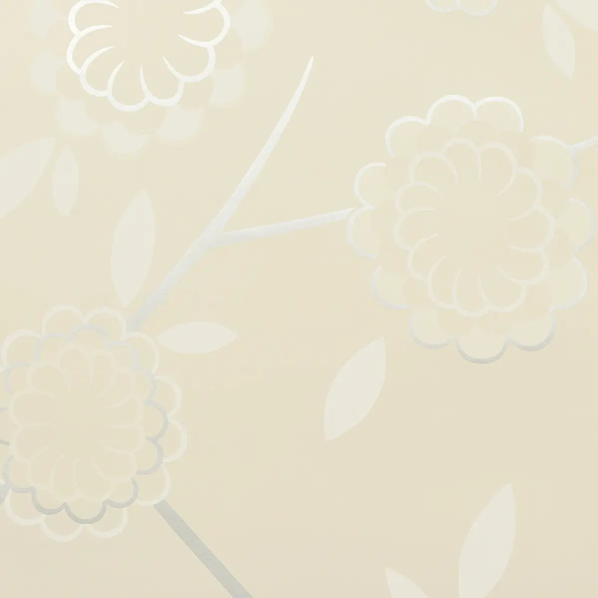 Birdtree - Silver - Schumacher 5014991 Wallcovering - Schumacher Wallpaper