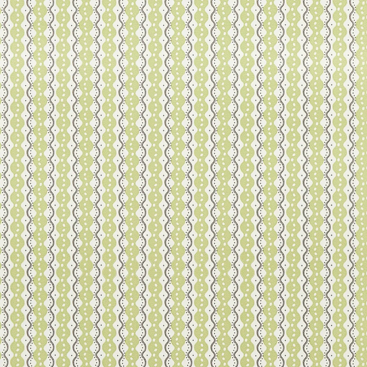 Centipede Stripe - Pea - Schumacher 5015072 Wallcovering - Schumacher Wallpaper