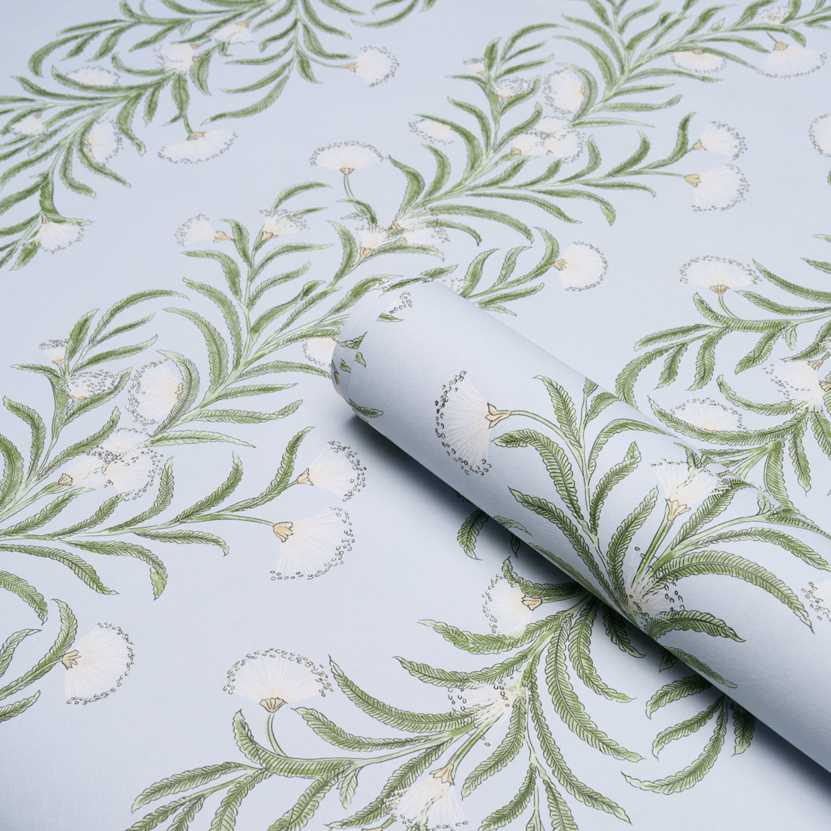 Tasmanian Mimosa - Sky - Schumacher 5015363 Wallpaper - Schumacher Wallpaper