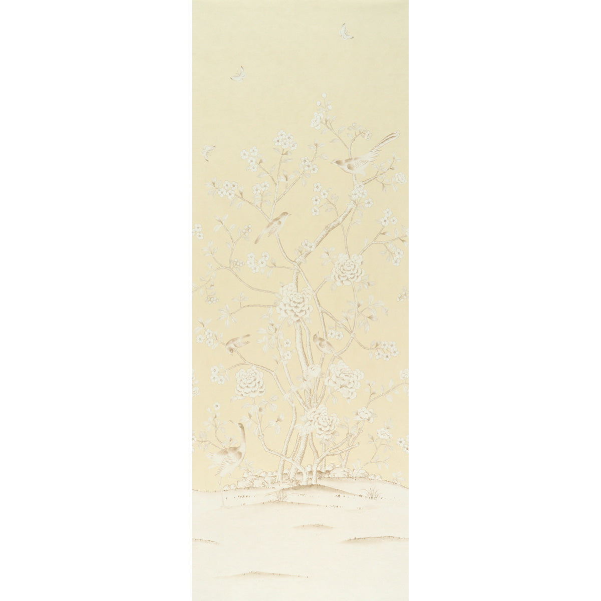 Chinois Palais Panel - Butter - Schumacher 5015443 Wallpaper