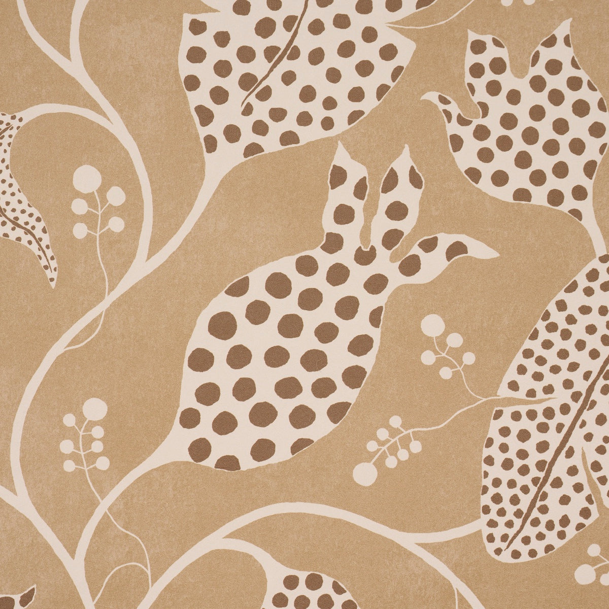 Polka Dot Jungle - Caramel - Schumacher 5015464 Wallpaper - Schumacher Wallpaper
