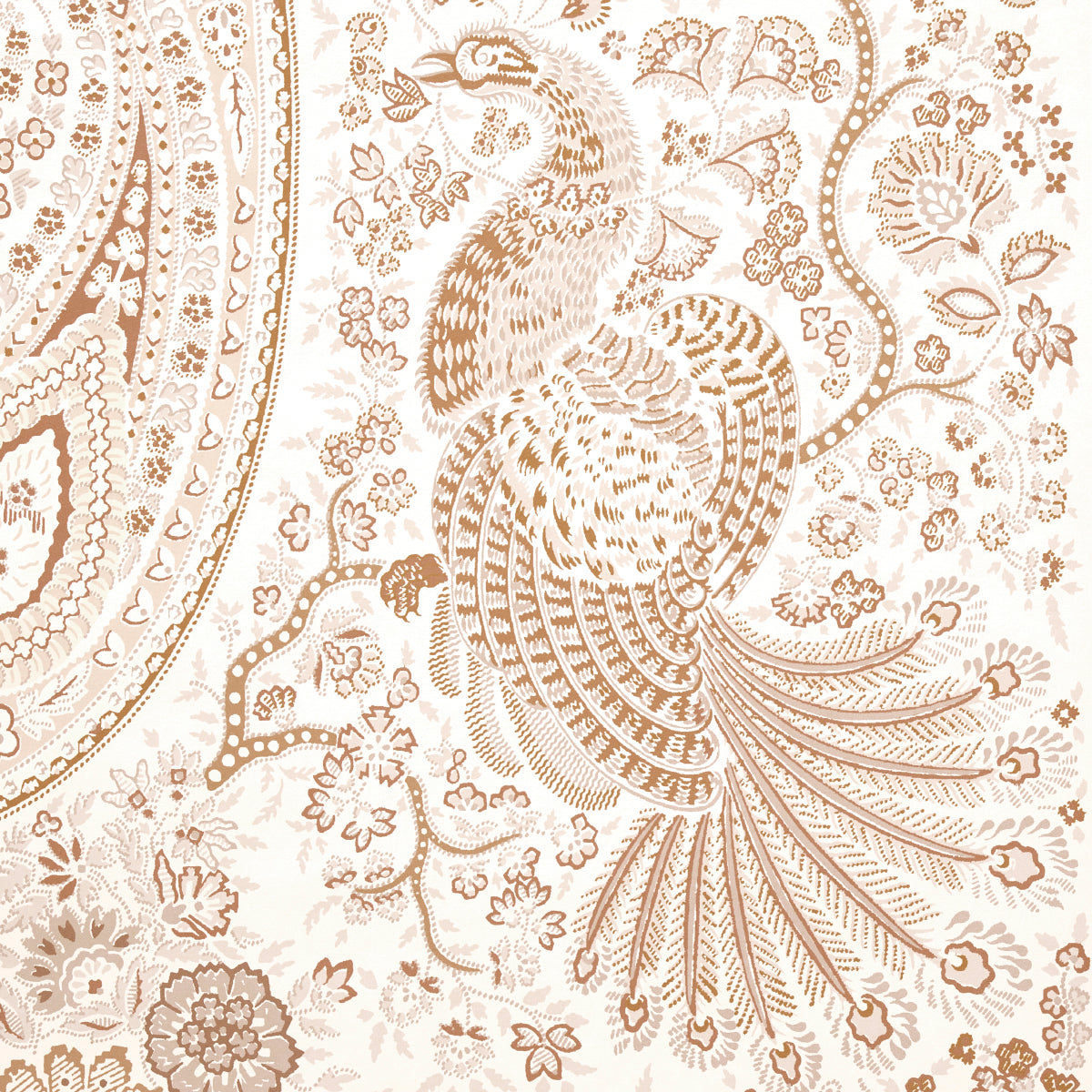 Colmery Paisley Panel Set Parchment wallpaper by Schumacher, 5015511 — view 7 - Schumacher Wallpaper