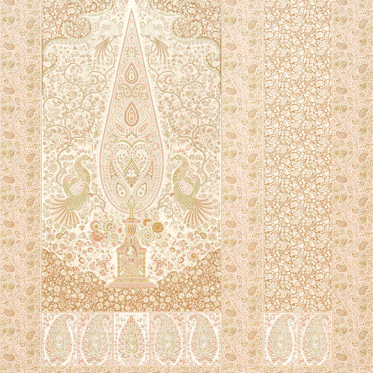 Colmery Paisley Panel Set PéTale wallpaper by Schumacher, 5015512 — view 3 - Schumacher Papel pintado
