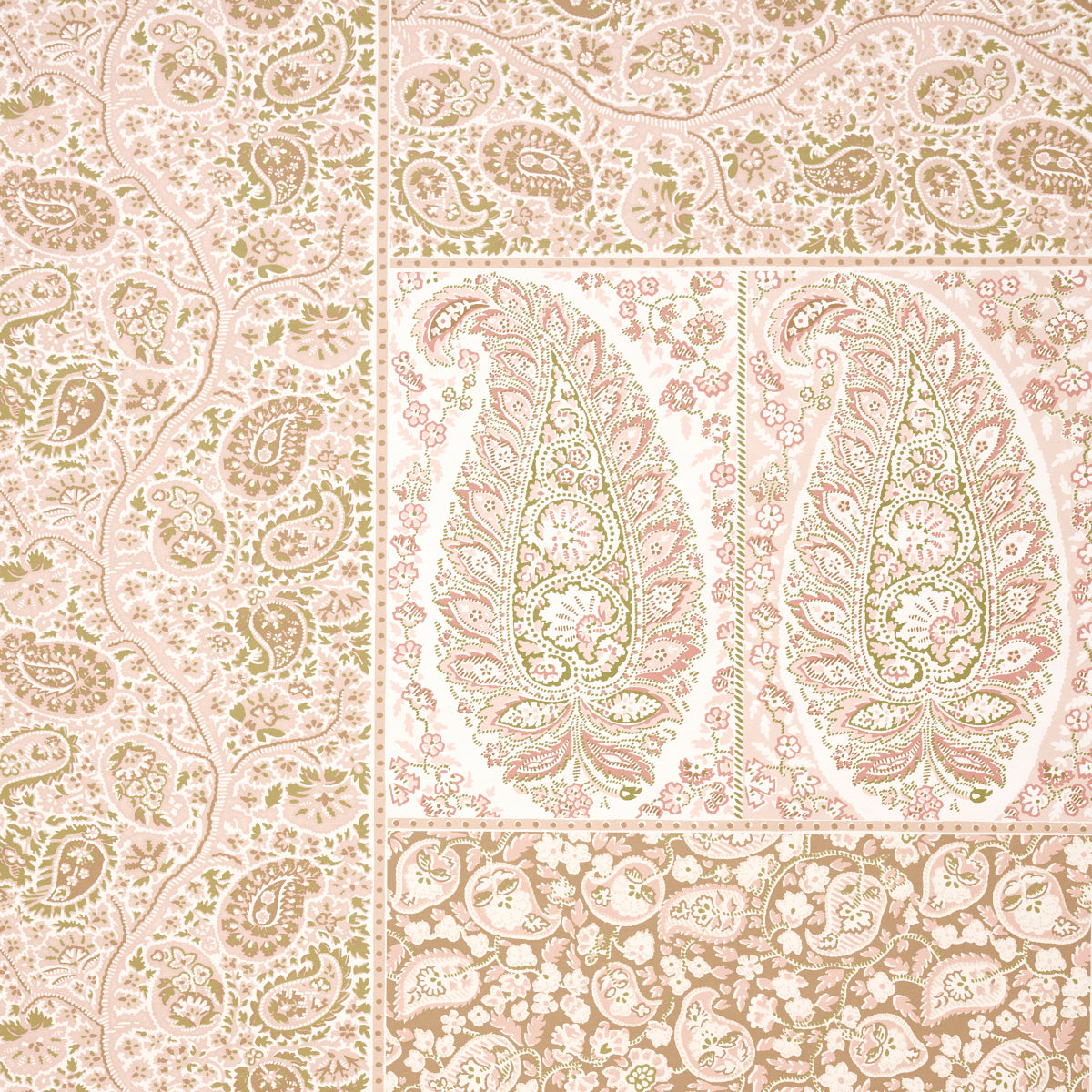 Colmery Paisley Panel Set PéTale wallpaper by Schumacher, 5015512 — view 5 - Schumacher Papel pintado
