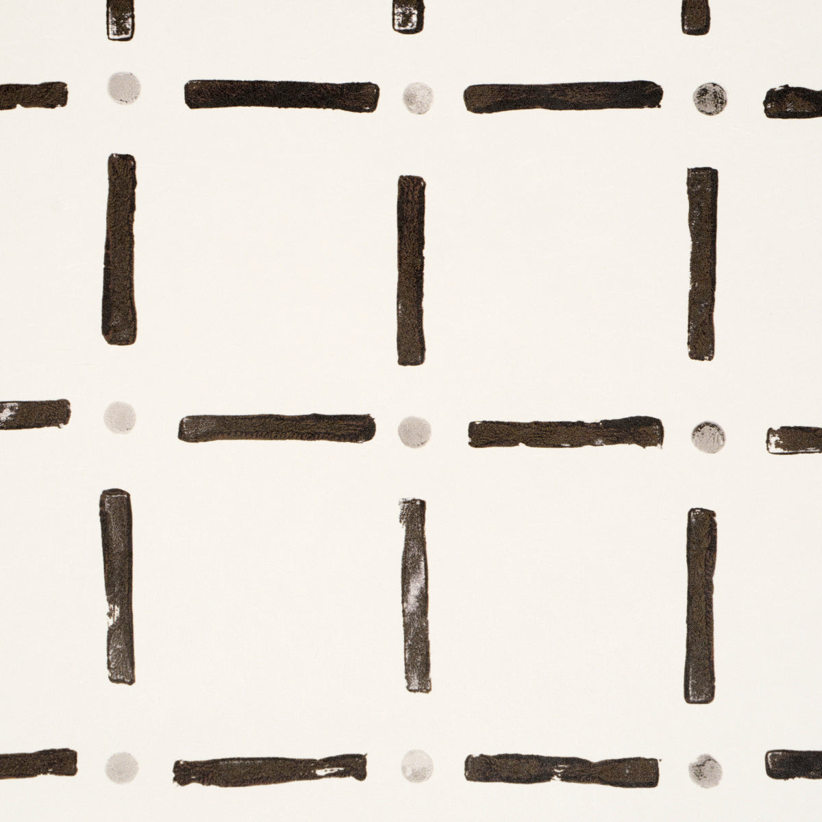 Drifting Grid Black wallpaper by Schumacher, 5015610 — view 3 - Schumacher Wallpaper