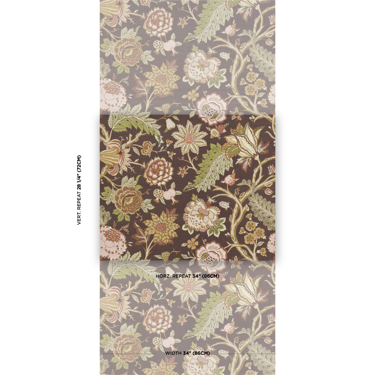 Darsy Tree Of Life Sisal Sepia wallpaper by Schumacher, 5015640 — view 2 - Schumacher Papel pintado