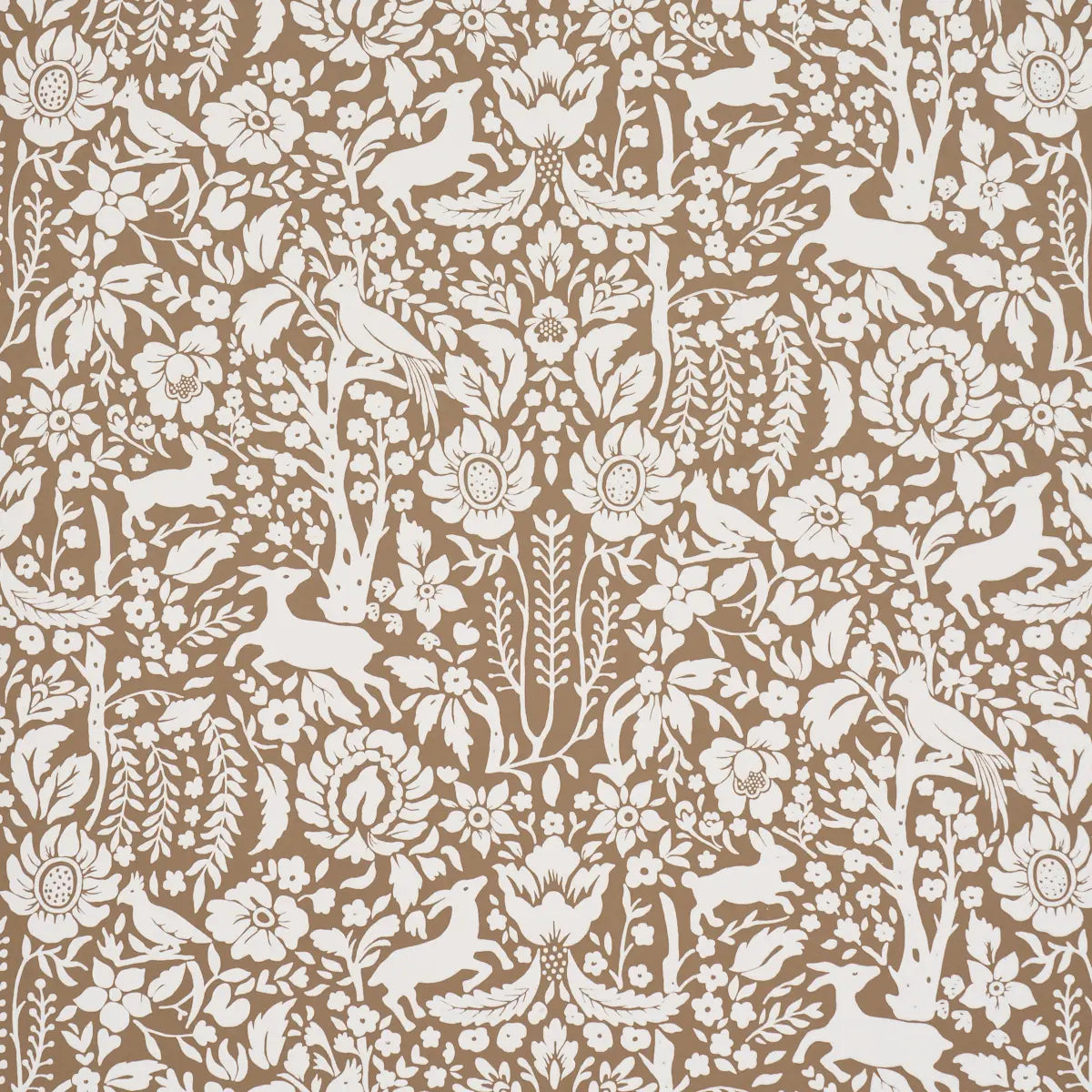 Deerfield - Mocha - Schumacher 5016260 Wallcovering - Schumacher Wallpaper