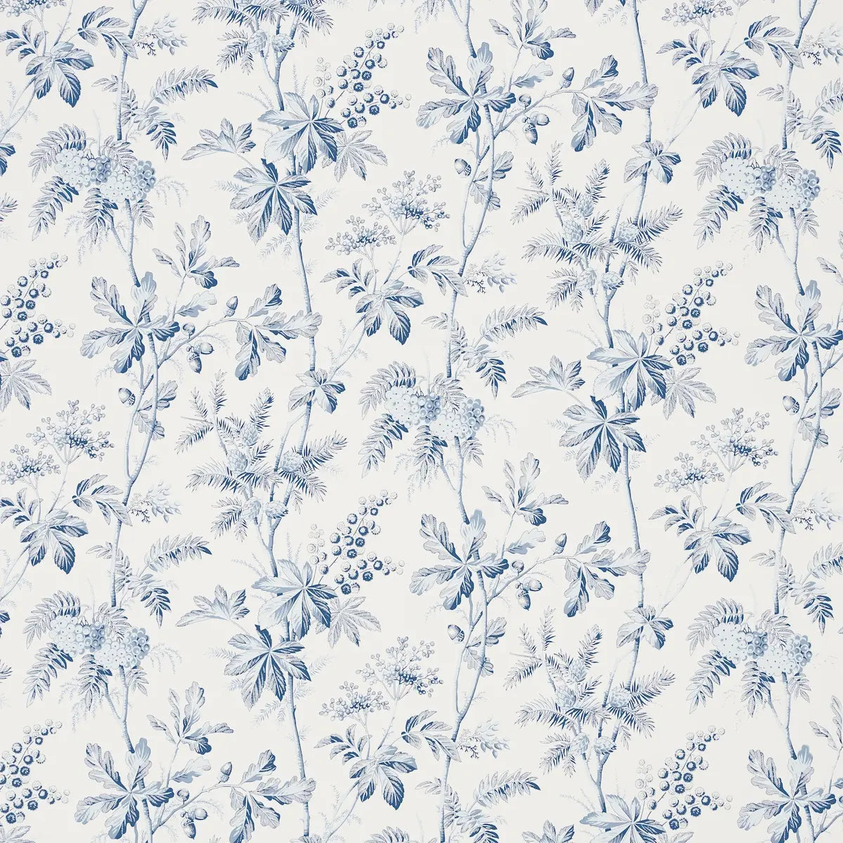 Brantwood Vine - Porcelain - Schumacher 5016351 Wallcovering - Schumacher Wallpaper