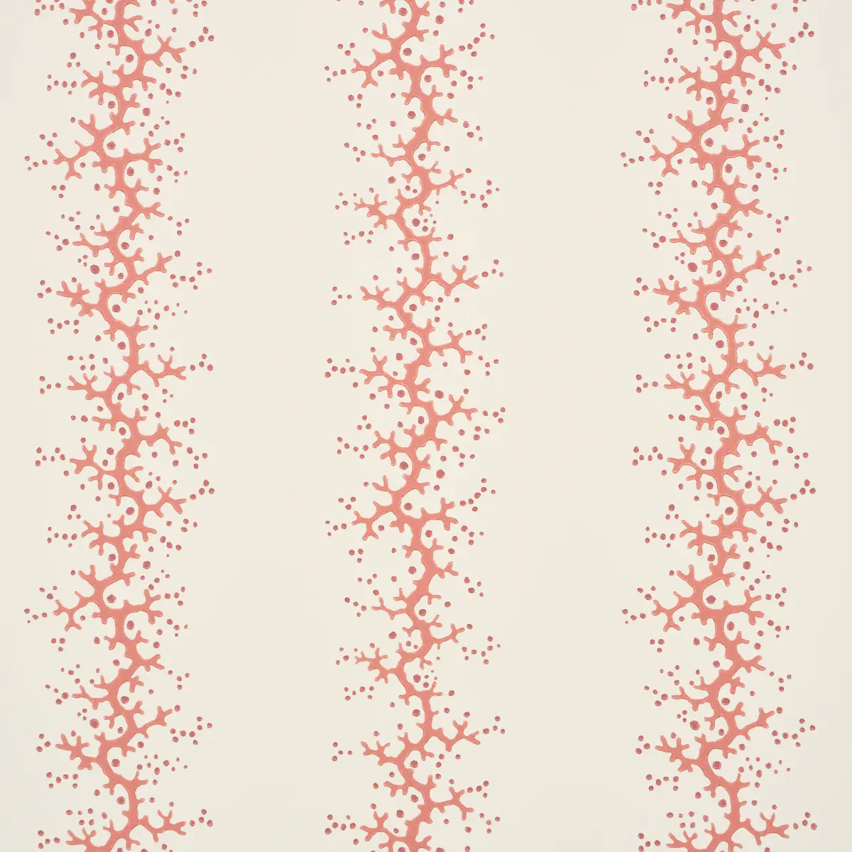 Coral Stripe - Coral - Schumacher 5016450 Wallcovering - Schumacher Wallpaper