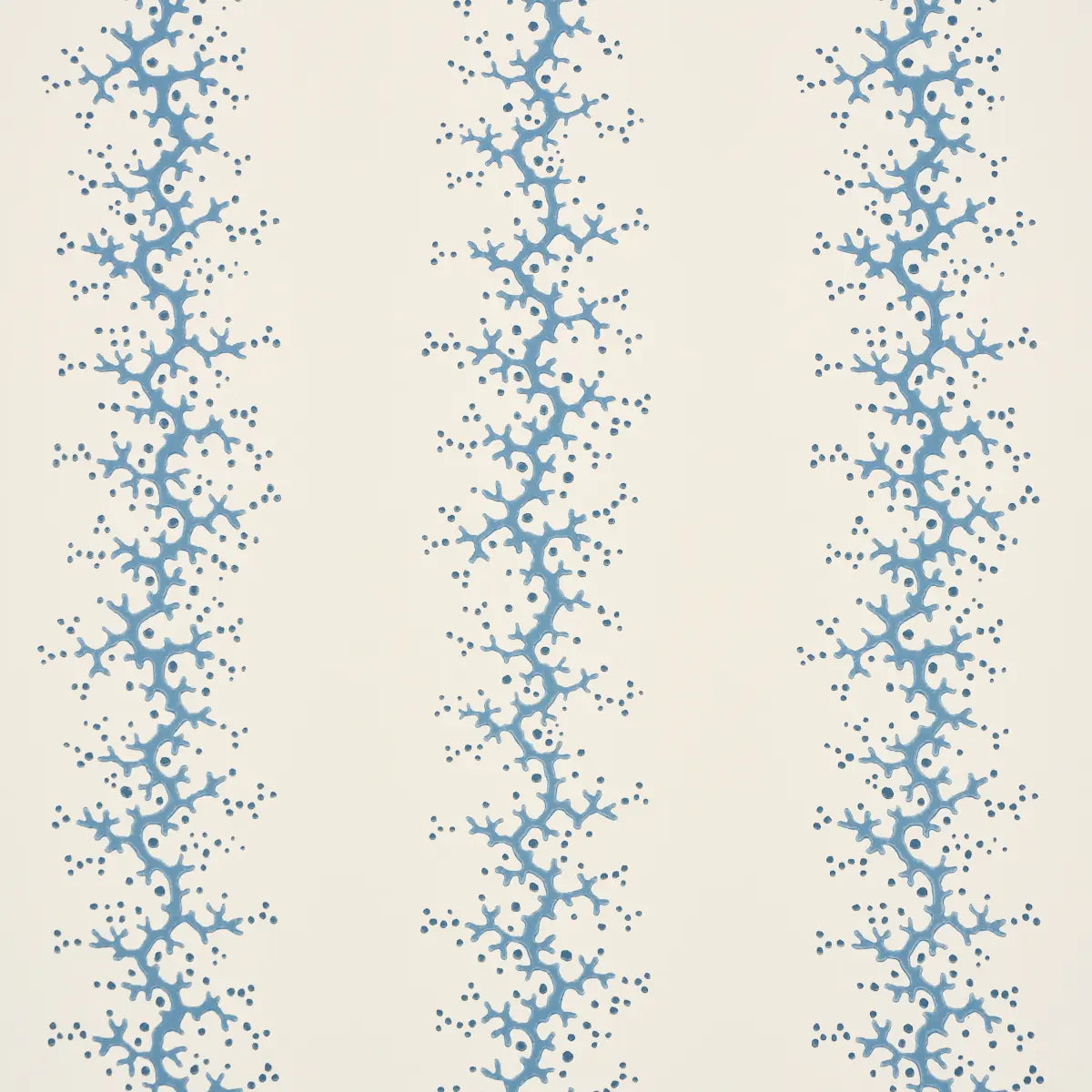 Coral Stripe - Blue - Schumacher 5016451 Wallcovering - Schumacher Wallpaper