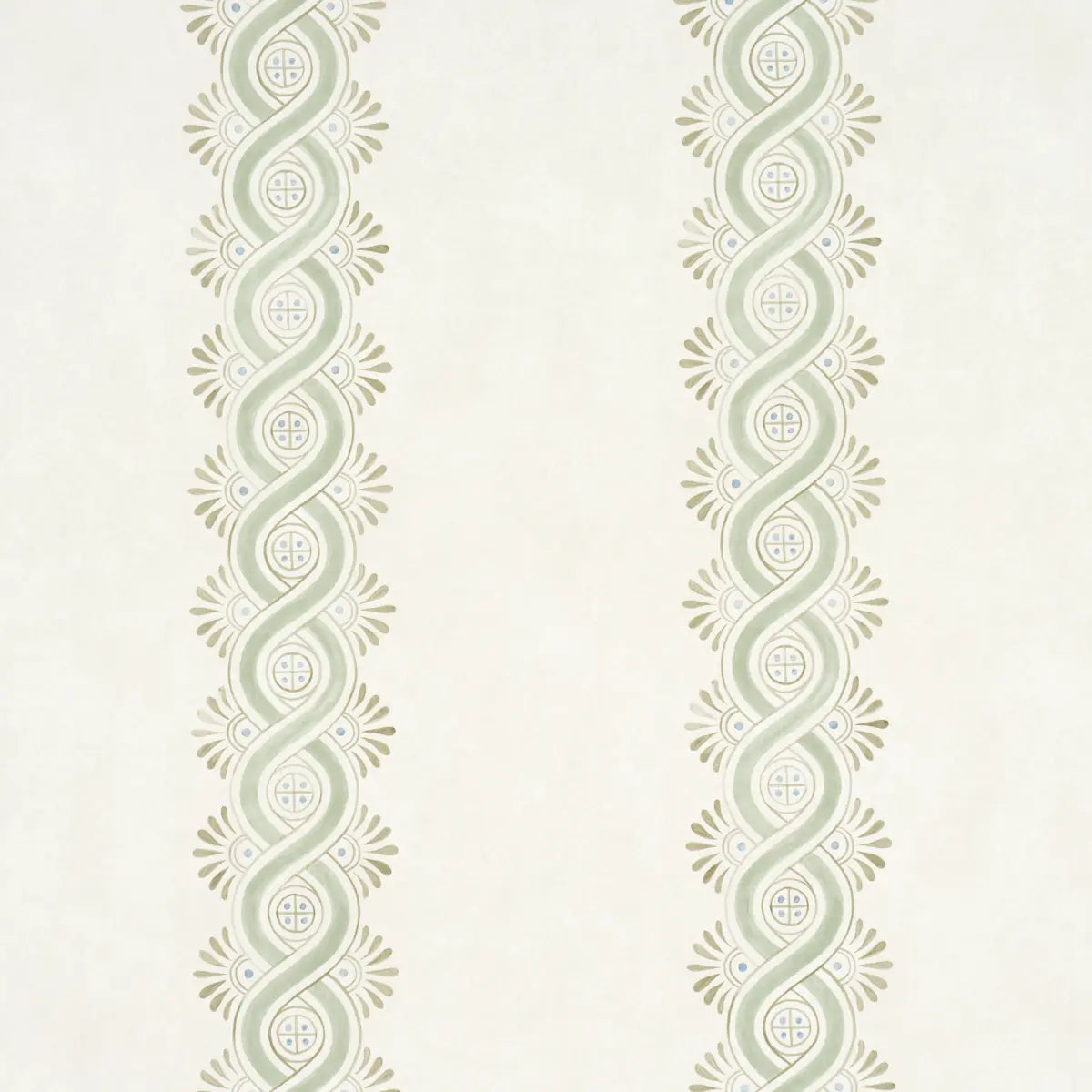Leonidis Stripe - Green - Schumacher 5016461 Wallcovering - Schumacher Wallpaper