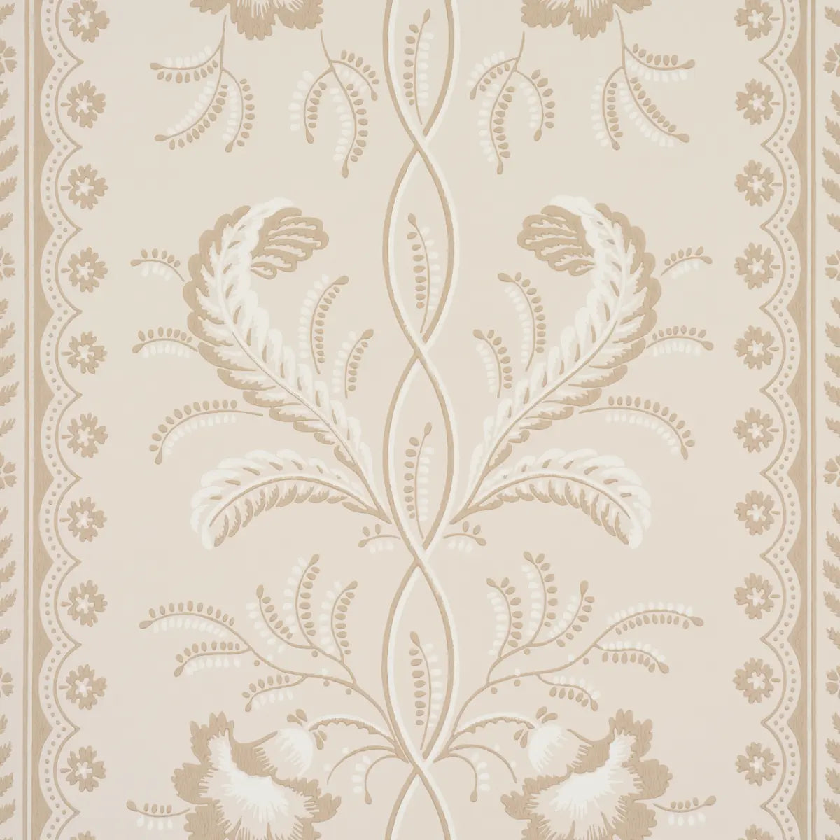 Bell Flowers - Neutral - Schumacher 5016492 Wallcovering - Schumacher Wallpaper