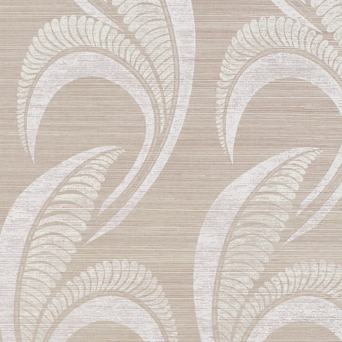 Banana Leaf Sisal - Silver - Schumacher 5016551 Wallcovering - Schumacher Wallpaper