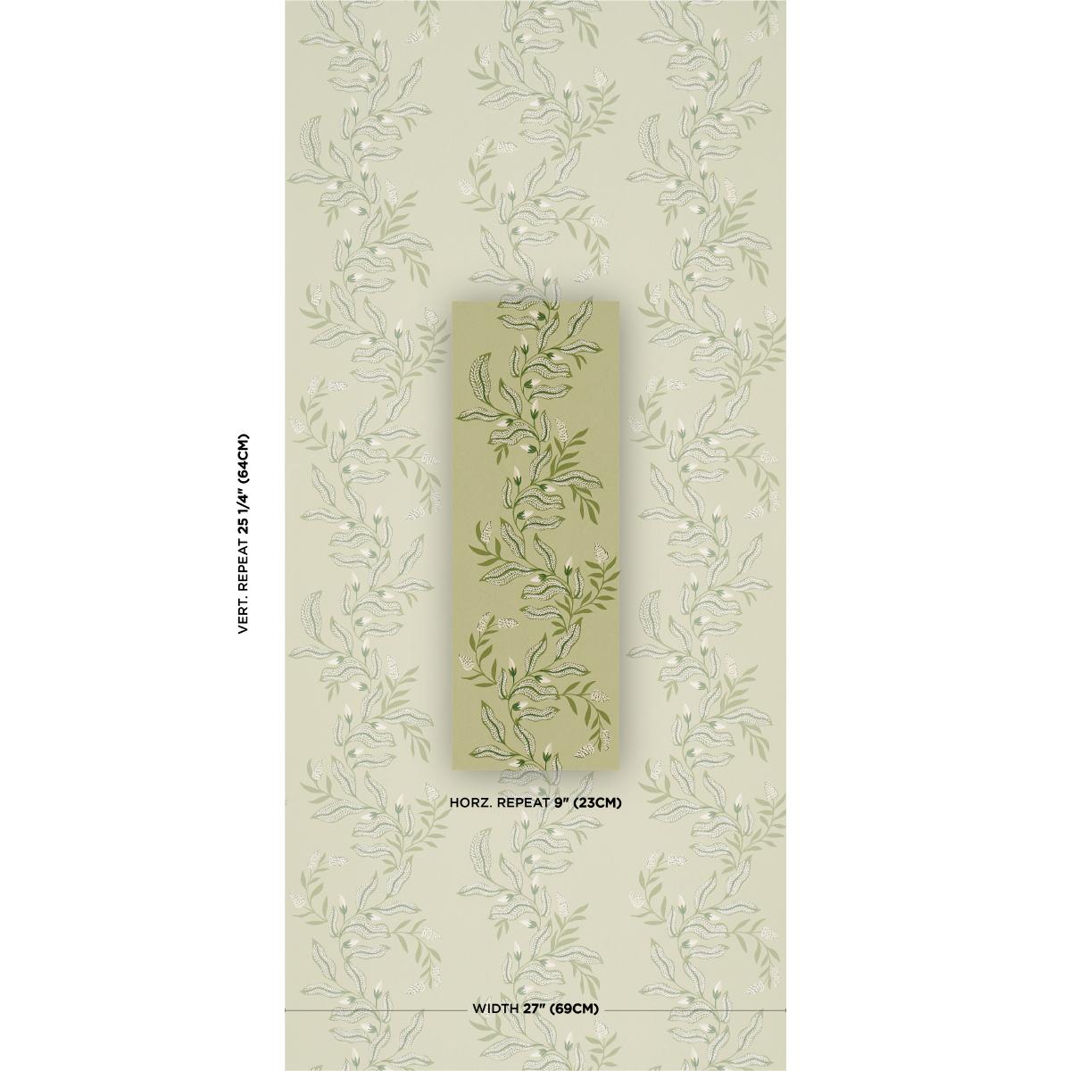 Vagary Vines - Honeydew - Schumacher 5016970 Wallcovering
