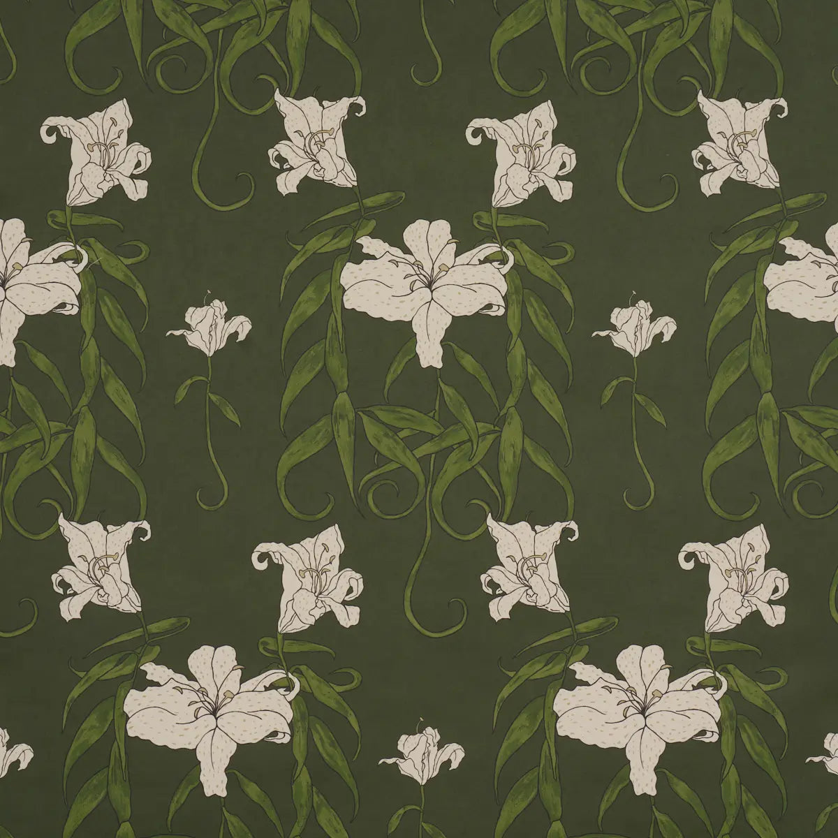 Lady Lilith - Olive - Schumacher 5017380 Wallcovering