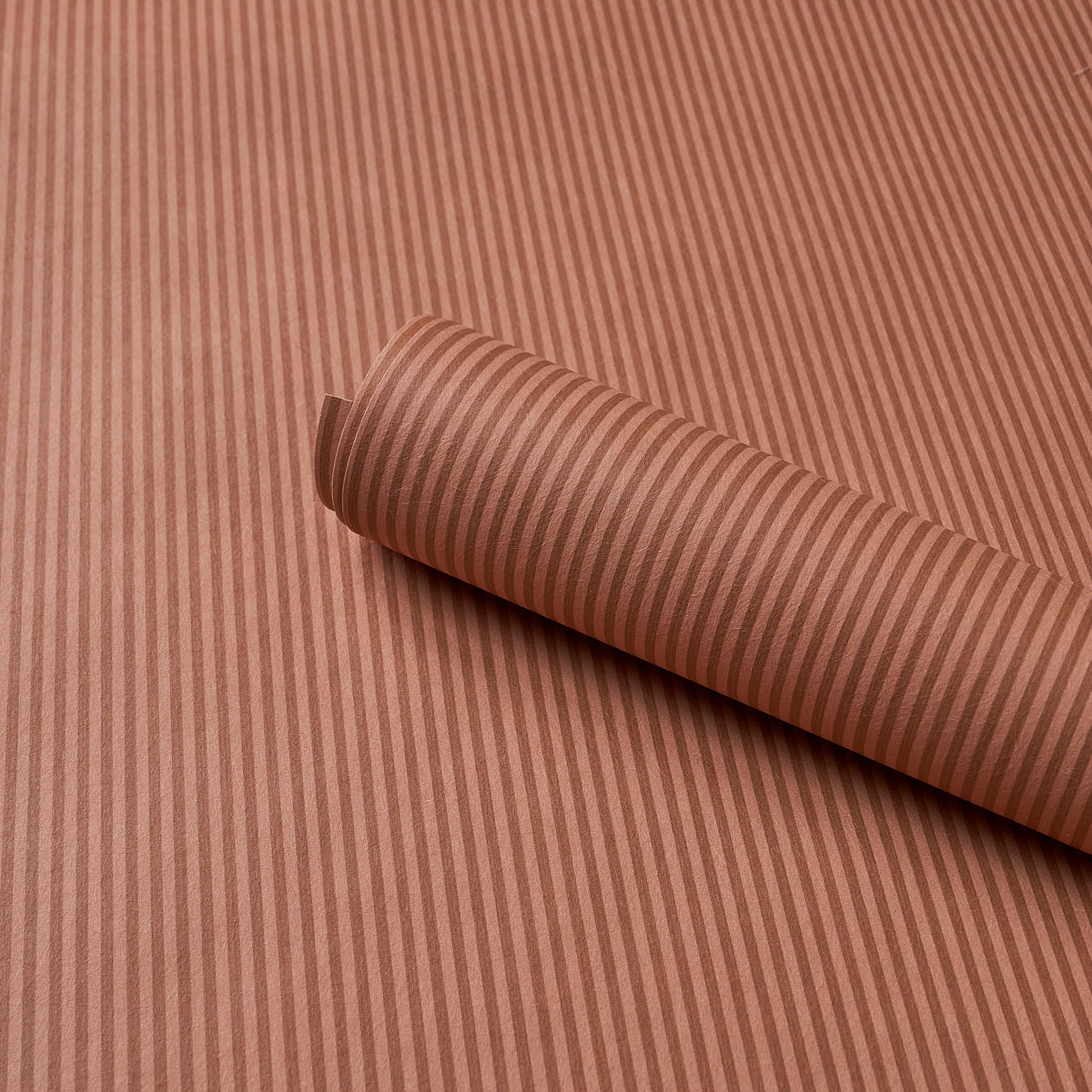 EDWIN-STRIPE-NARROW-TERRACOTTA-SCHUMACHER-5017633 - Schumacher Wallpaper