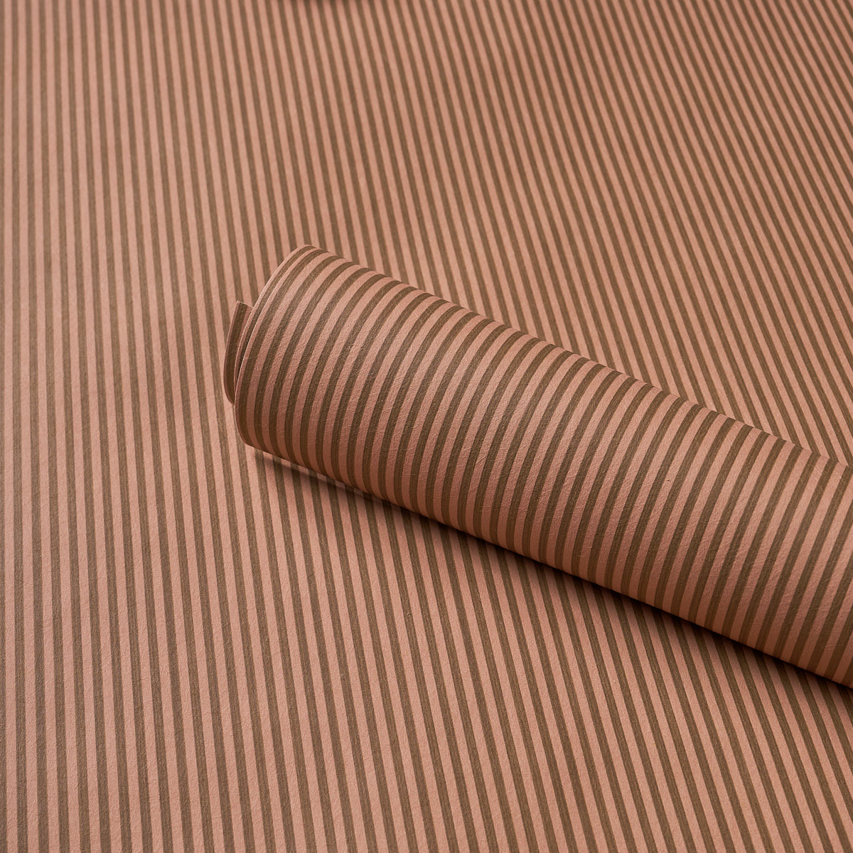 EDWIN-STRIPE-NARROW-CHESTNUT-ROSE-SCHUMACHER-5017634 - Schumacher Wallpaper
