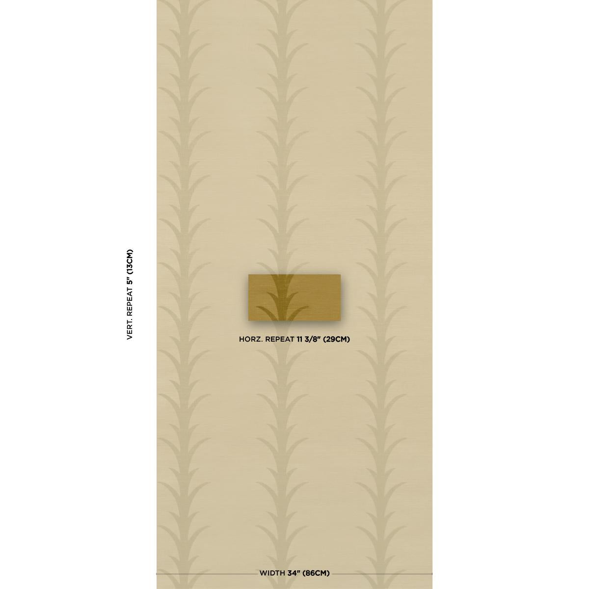 Acanthus Stripe Sisal - Celery - Schumacher 5017650 Wallcovering - Schumacher Wallpaper