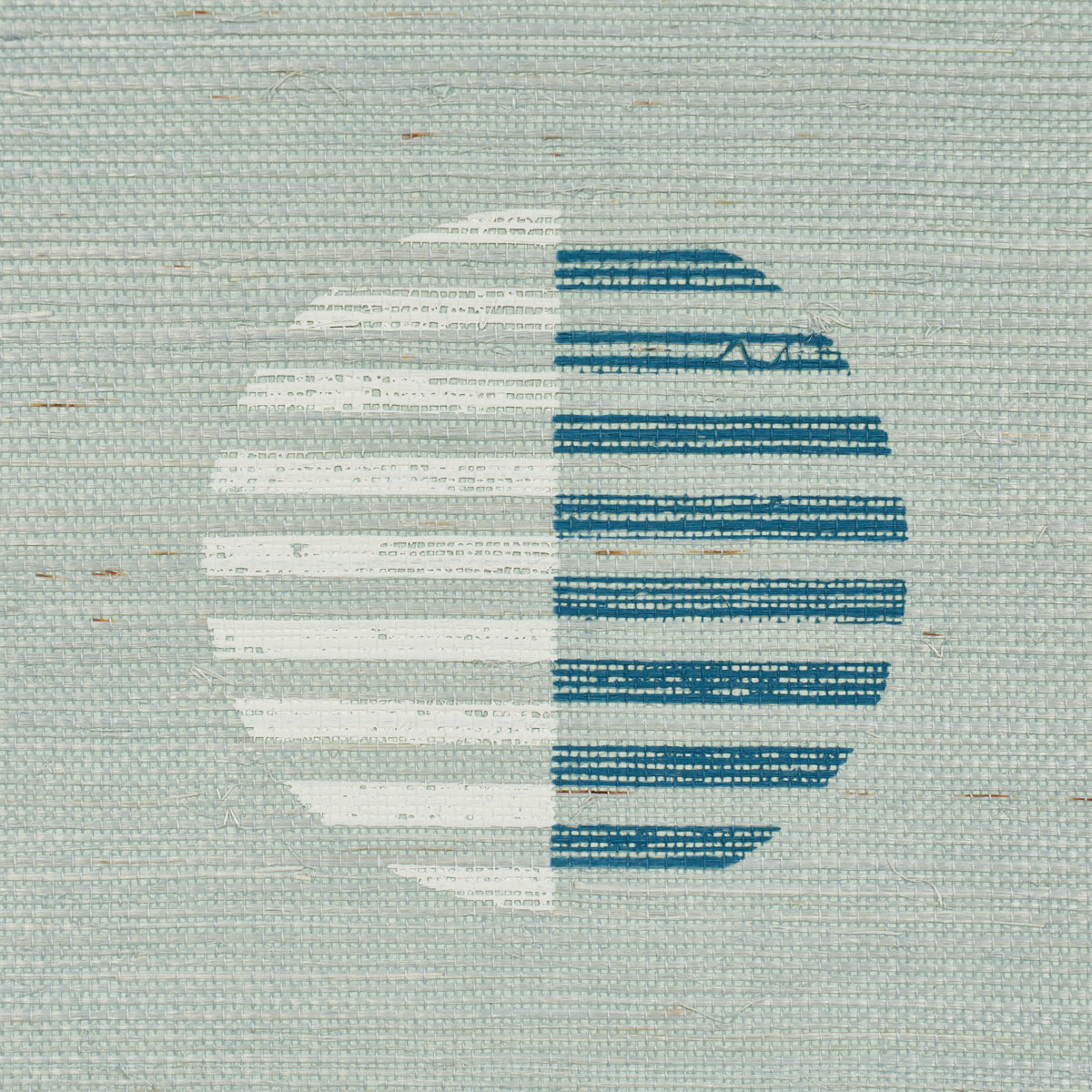 Ando Hand Blocked Sisal - Chambray - Schumacher 5017700 Wallpaper - Schumacher Wallpaper