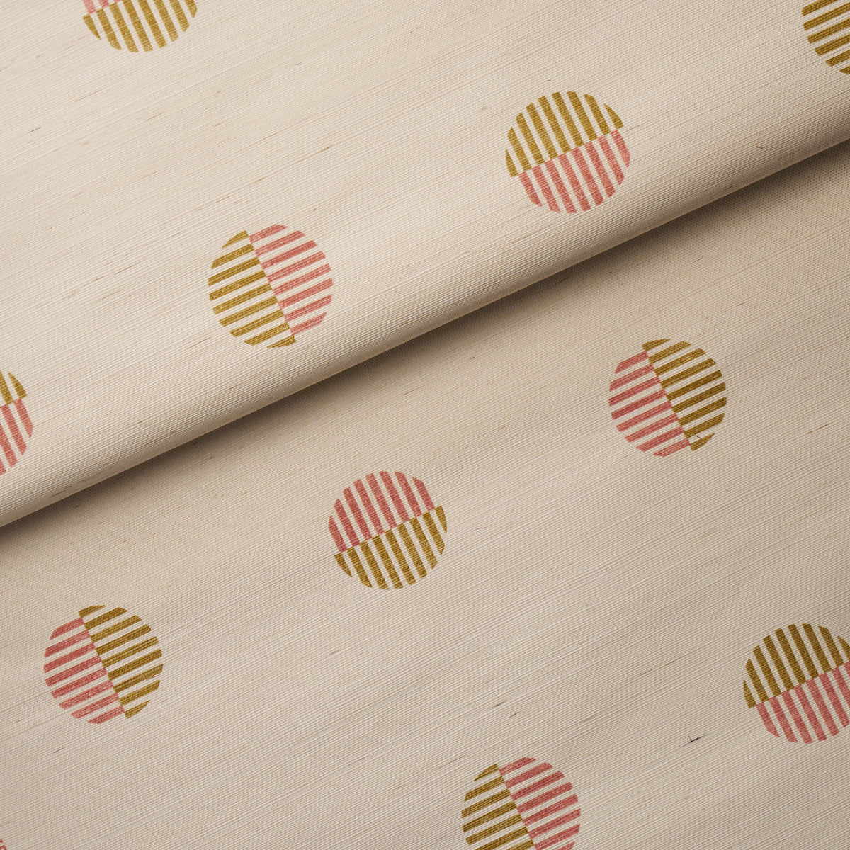 Ando Hand Blocked Sisal - Rust & Ochre - Schumacher 5017701 Wallpaper - Schumacher Wallpaper