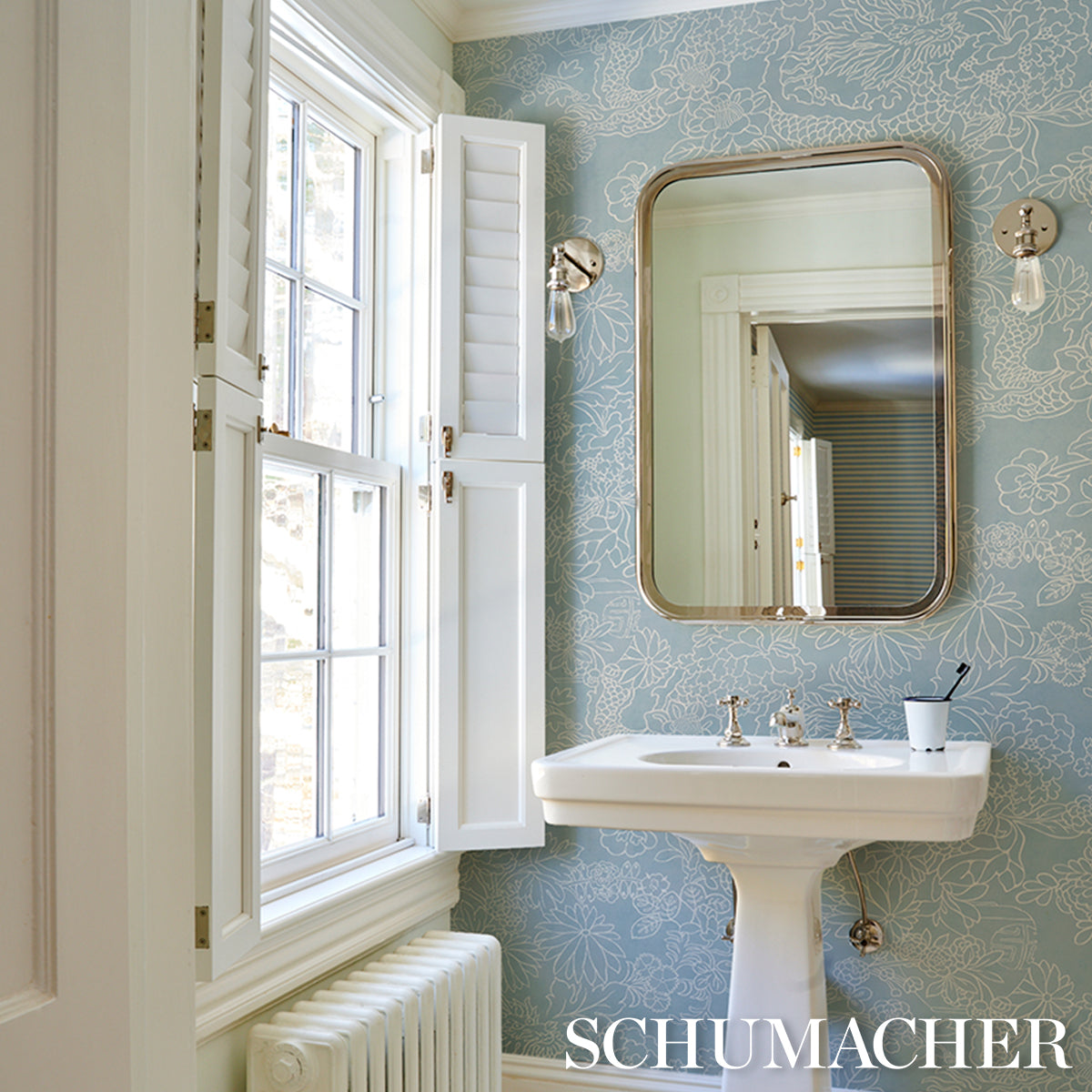 CHIANG-MAI-DRAGON-SILHOUETTE-CIEL-DE-PROVENCE-SCHUMACHER-5017920 - Schumacher Wallpaper