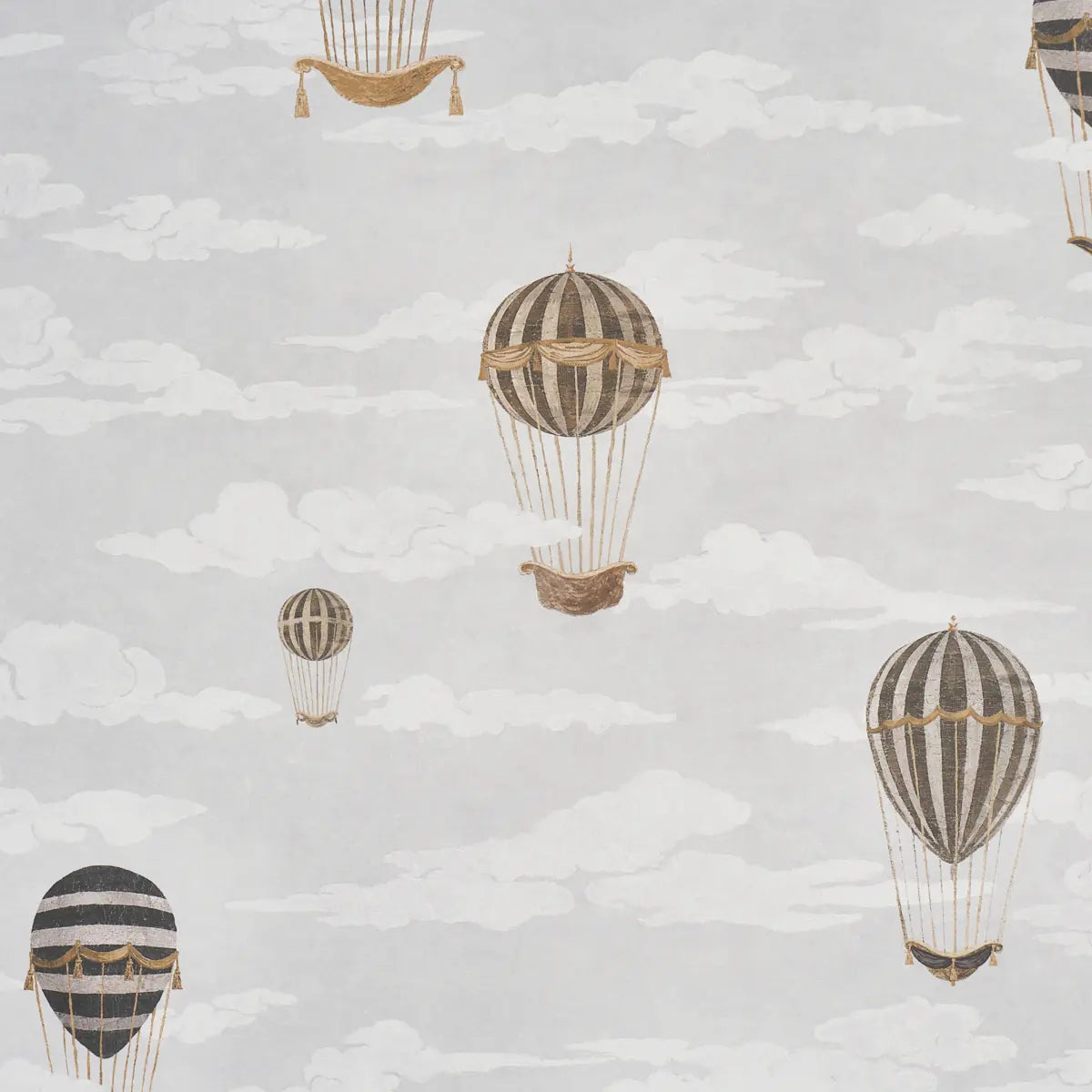Up, Up And Away! - Grisaille - Schumacher 5018130 Wallcovering
