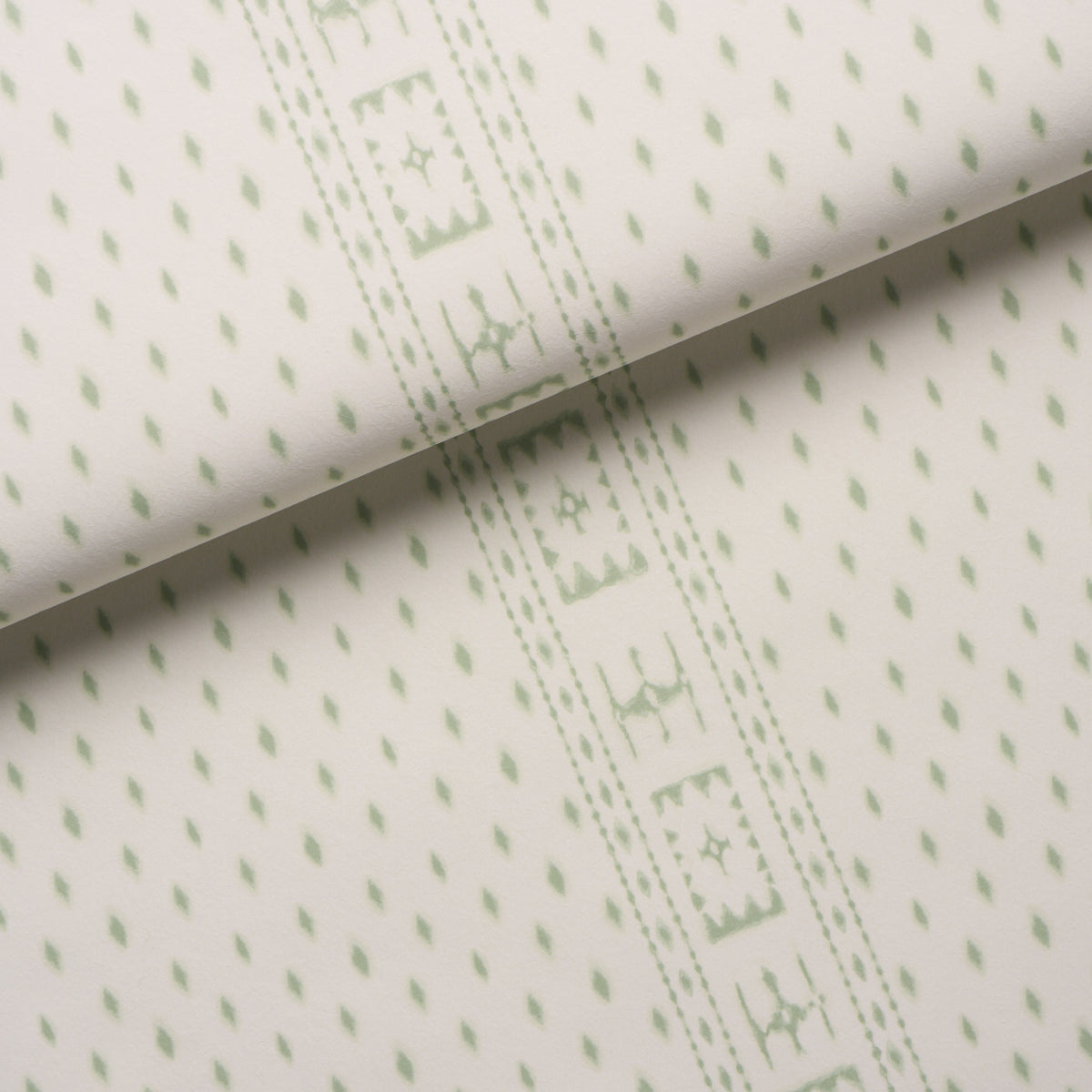 Indah Batik - Sage - Schumacher 5018240 Wallpaper - Schumacher Wallpaper