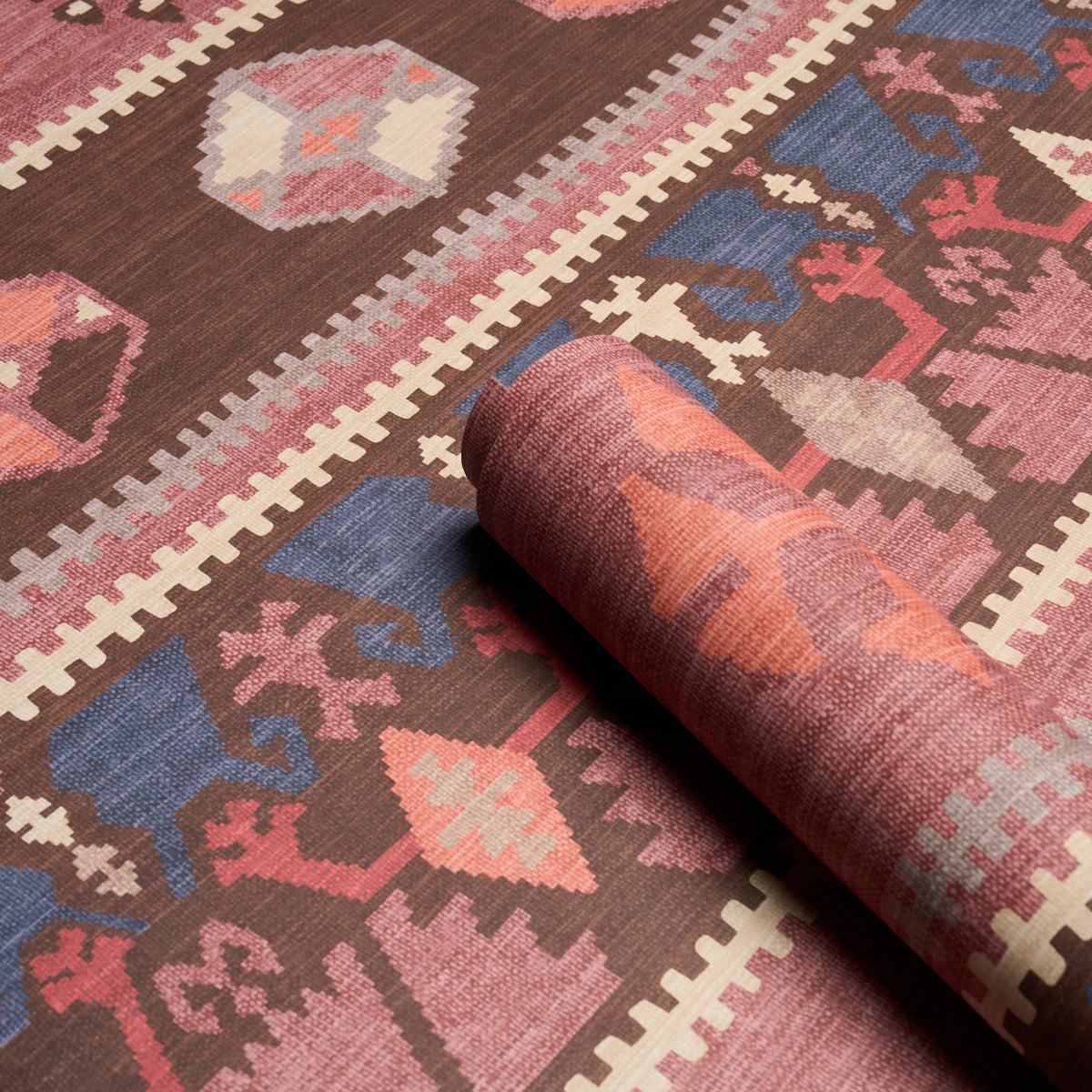 Sahane - Faded Rust - Schumacher 5018322 Wallpaper - Schumacher Wallpaper