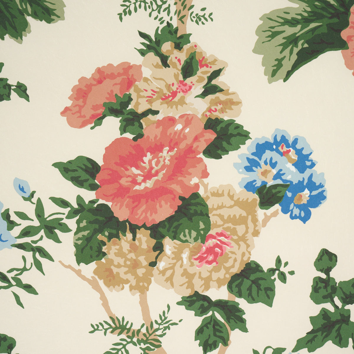 Wycombe Park - Red & Blue - Schumacher 5018340 Wallpaper - Schumacher Wallpaper