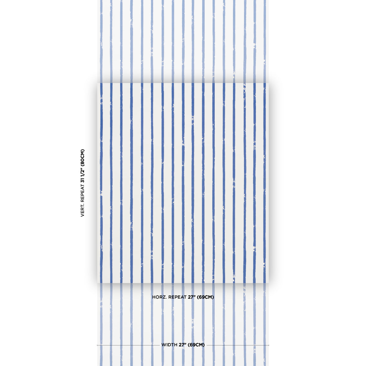 Springs Stripe - Navy - Schumacher 5018350 Wallpaper - Schumacher Wallpaper