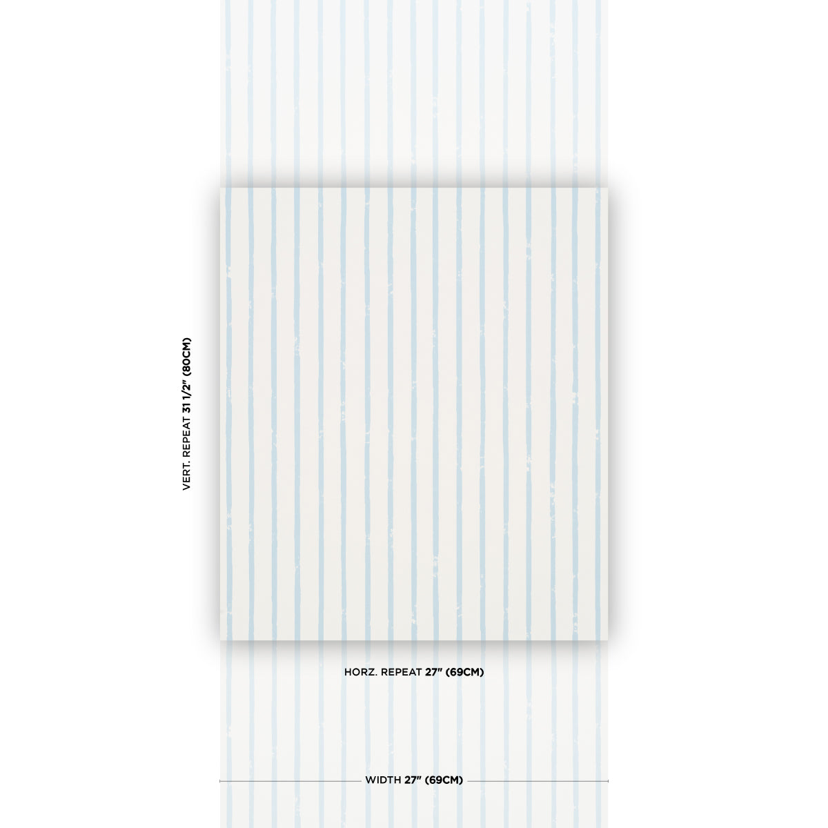 Springs Stripe - Sky - Schumacher 5018352 Wallpaper - Schumacher Wallpaper
