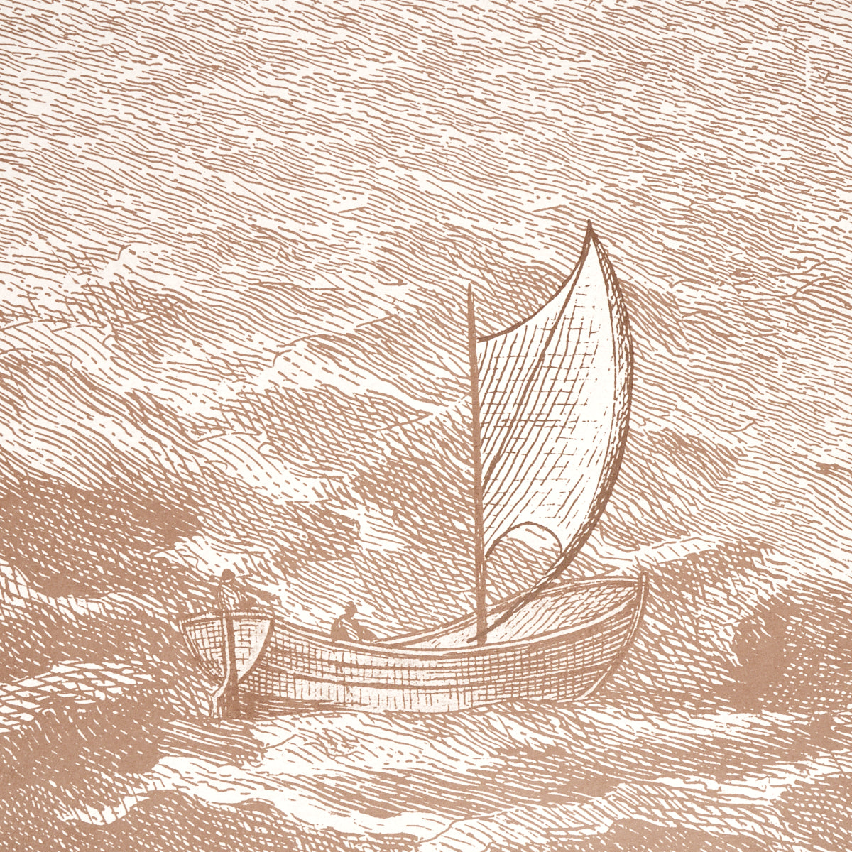 Philadelphia Harbor 3 Panel Set - Sepia - Schumacher 5018391 Wallpaper - Schumacher Wallpaper