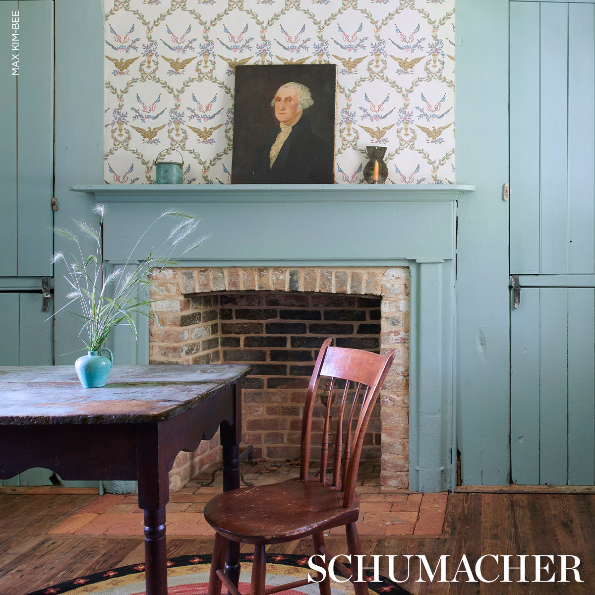 Schumacher Liberty's Laurels wallpaper in Neutral, 5018440 — view 5 - Schumacher Wallpaper