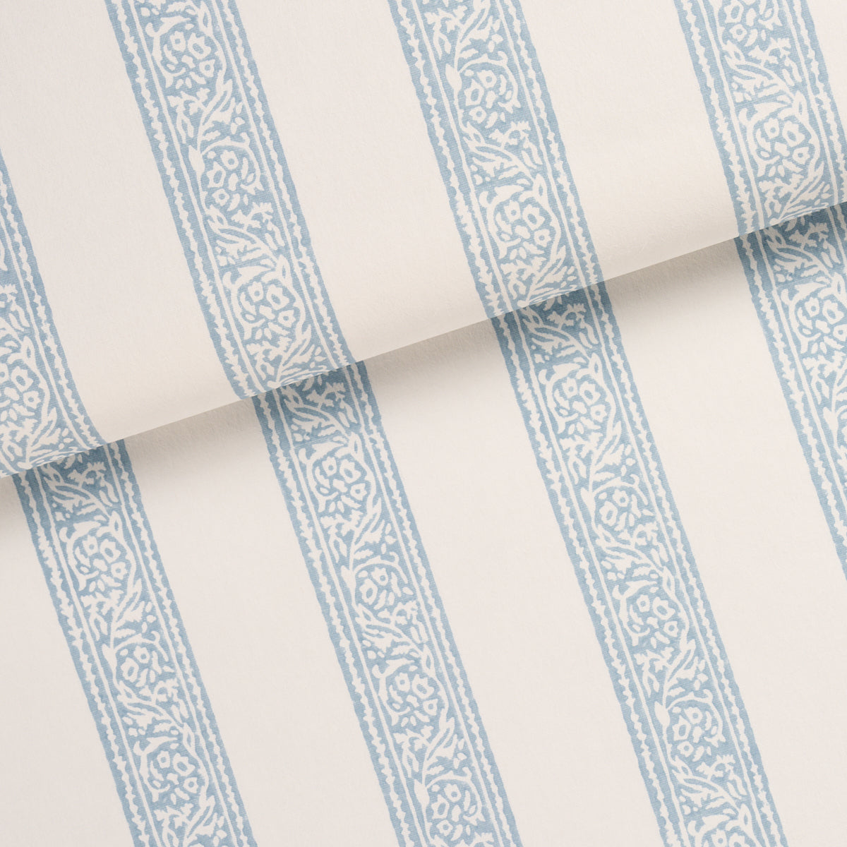 Schumacher Mahdavi Stripe wallpaper in Sky, 5018450 — view 4 - Schumacher Wallpaper