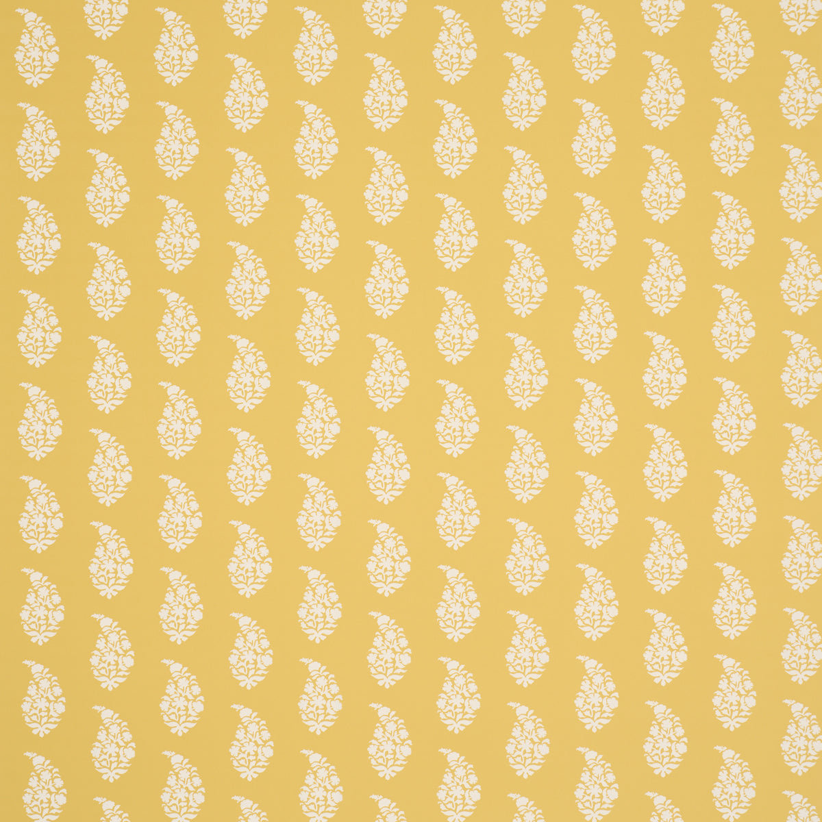 Schumacher Kaia Paisley wallpaper in Yellow, 5018492