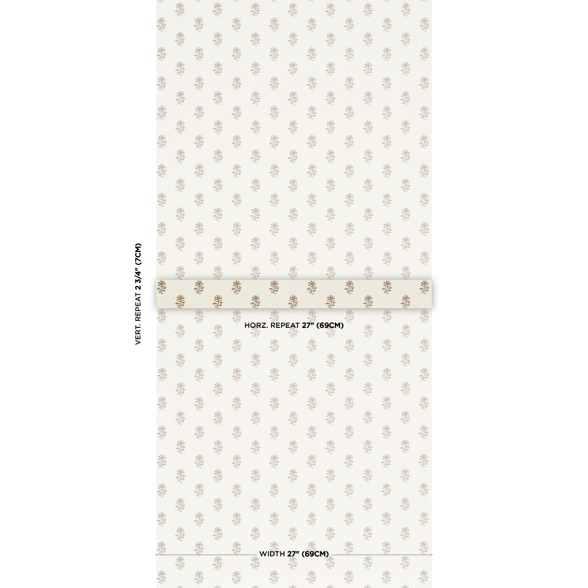 Schumacher Iksha wallpaper in Chestnut, 5018500 — view 2 - Schumacher Wallpaper