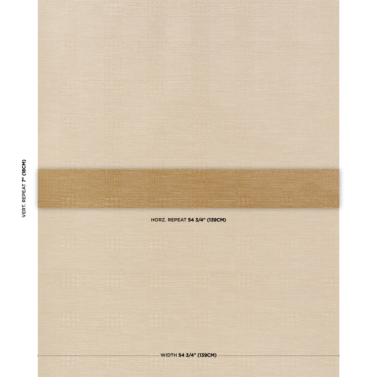 Schumacher Fuzzy Plaid wallpaper in Antique Gold, 5018580 — view 2 - Schumacher Wallpaper