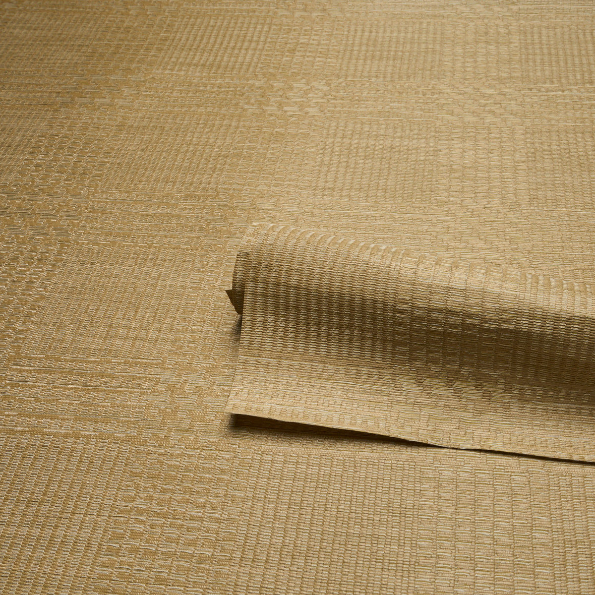 Schumacher Fuzzy Plaid wallpaper in Antique Gold, 5018580 - Schumacher Wallpaper