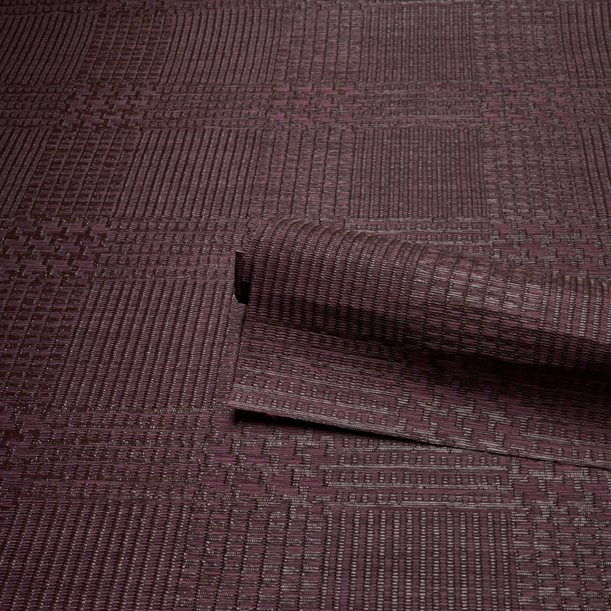 Schumacher Fuzzy Plaid wallpaper in Merlot, 5018581 - Schumacher Wallpaper