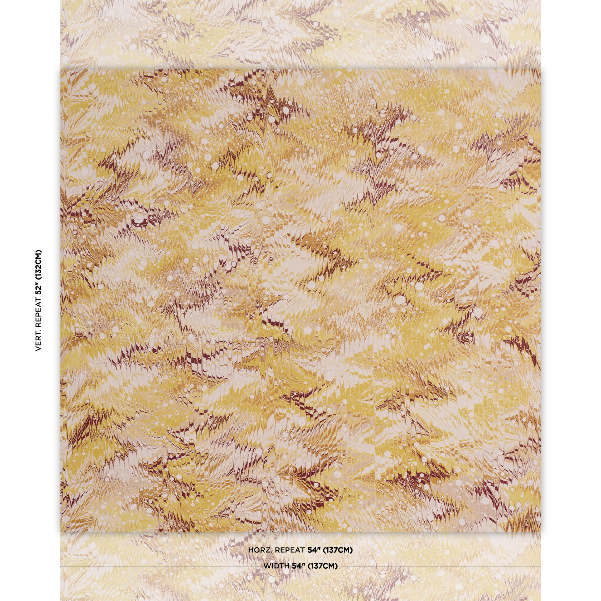 Schumacher Mesmeric wallpaper in Curry, 5018591 — view 2 - Schumacher Wallpaper