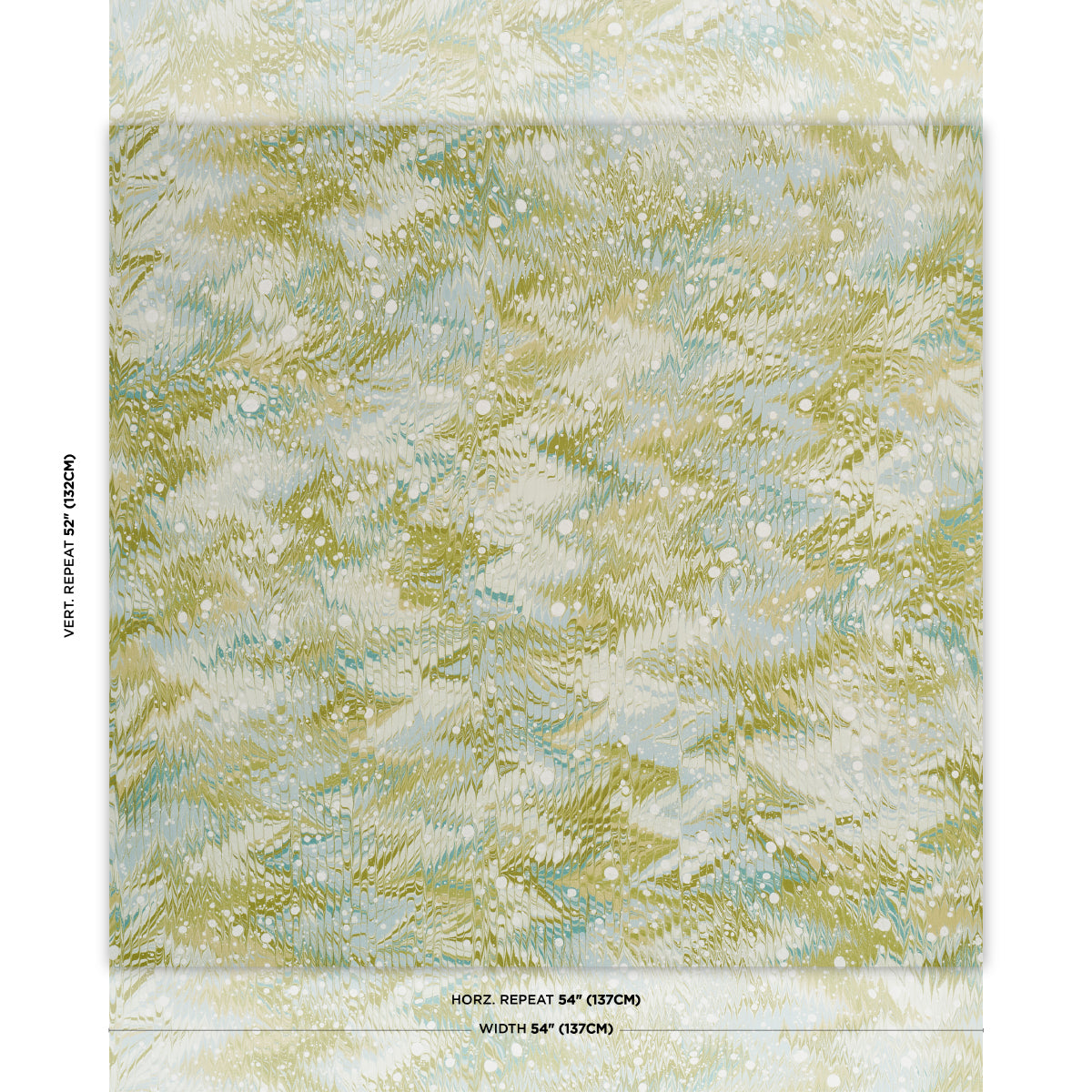 Schumacher Mesmeric wallpaper in Verdant Sky, 5018592 — view 2 - Schumacher Wallpaper