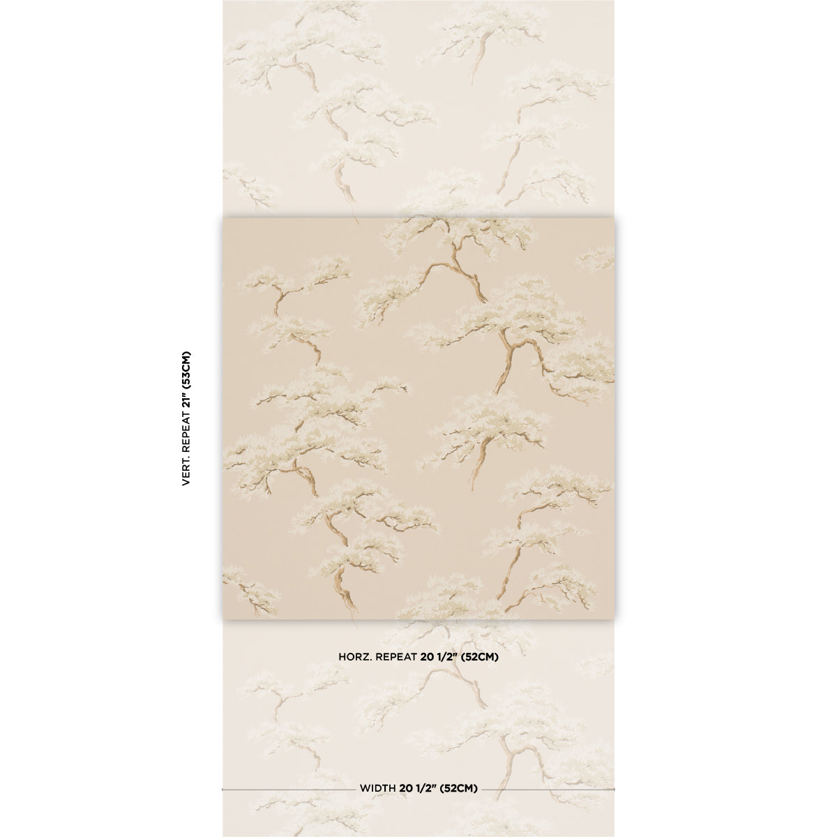 Schumacher The Way Through The Woods wallpaper in Linen, 5018630 — view 2 - Schumacher Wallpaper