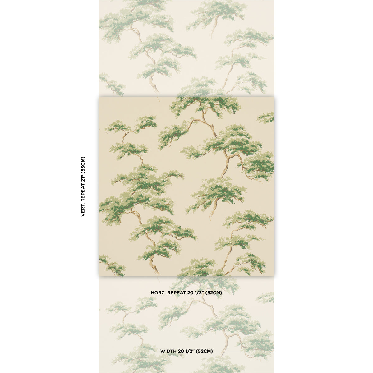 Schumacher The Way Through The Woods wallpaper in Moss, 5018631 — view 2 - Schumacher Wallpaper