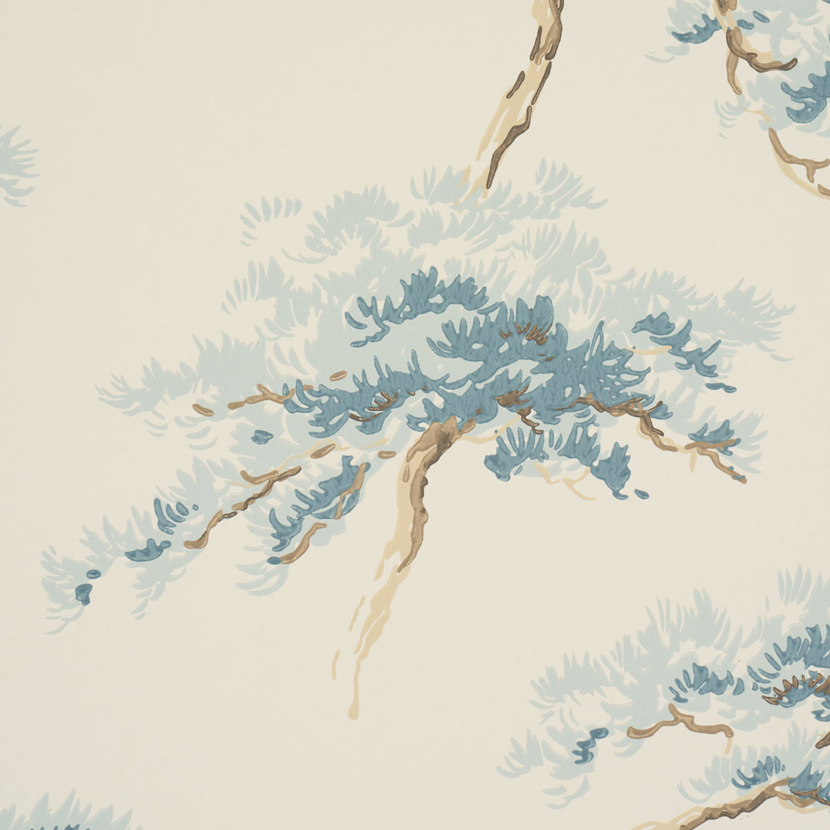 Schumacher The Way Through The Woods wallpaper in Blue, 5018632 — view 3 - Schumacher Wallpaper