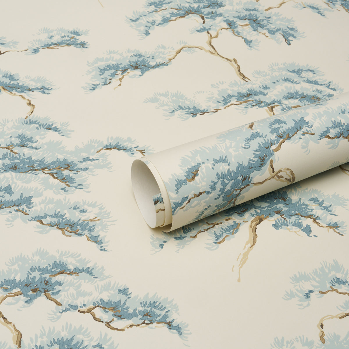 Schumacher The Way Through The Woods wallpaper in Blue, 5018632 — view 4 - Schumacher Wallpaper