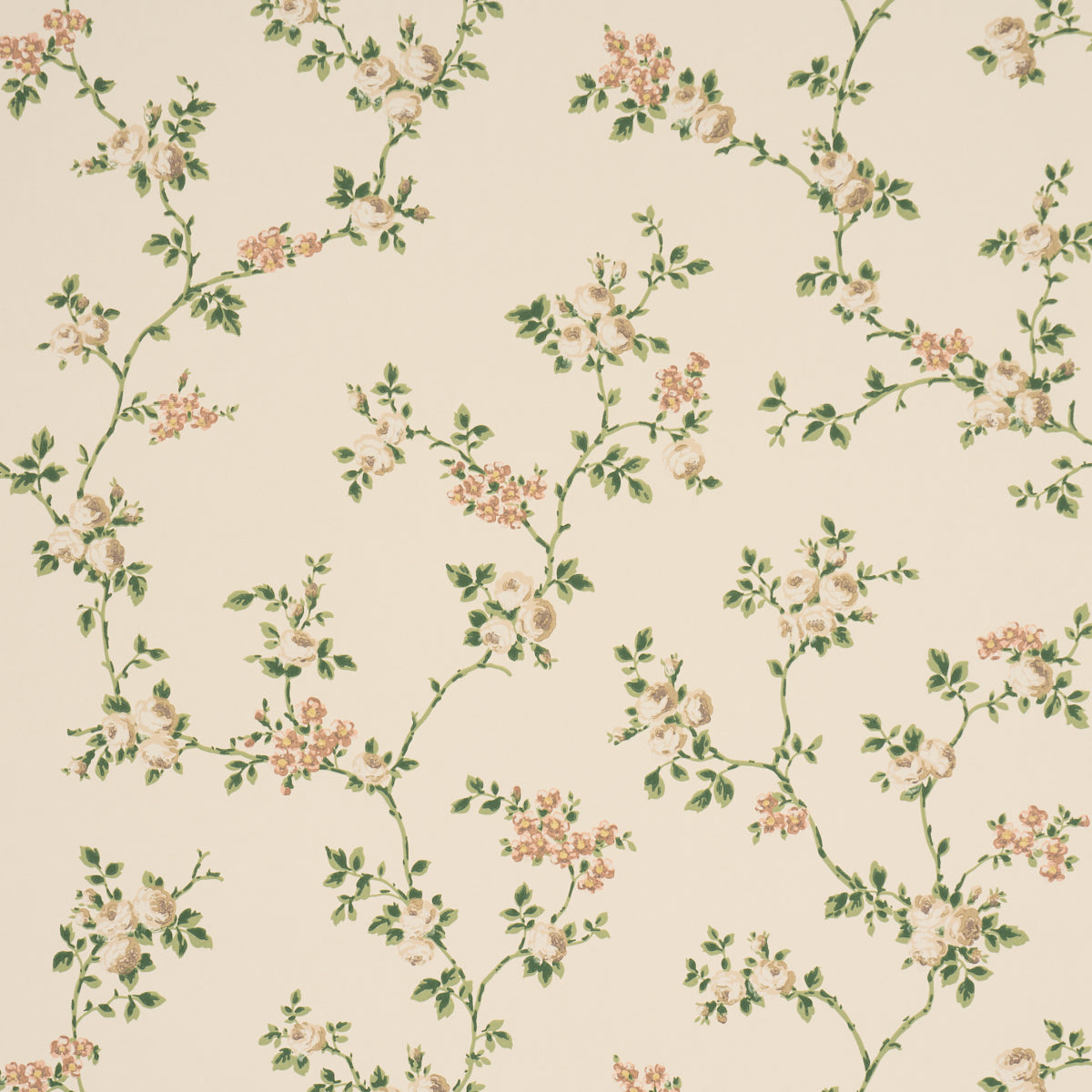 Schumacher A Rose Is A Rose Is A Rose wallpaper in Stone, 5018651 - Schumacher Wallpaper